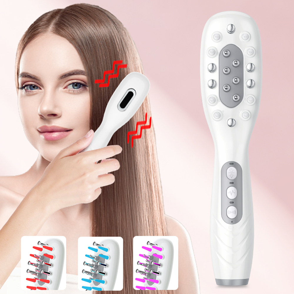 Hair Care Oil - Elektrische Haargroei Kam Olie Applicator Rood