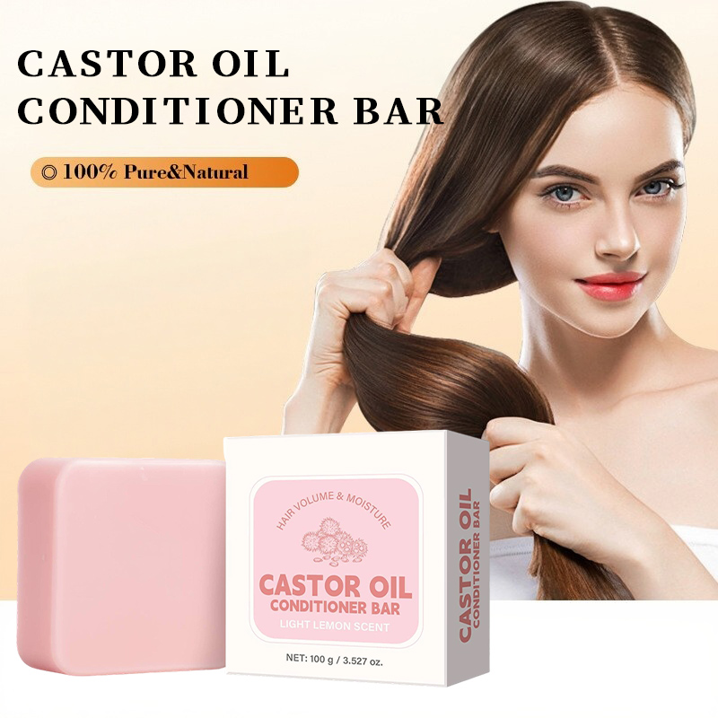 Hair Care Frizzy Hair - Ricinusolie Conditioner Zeepstaaf, Hydraterende Voedende Vaste