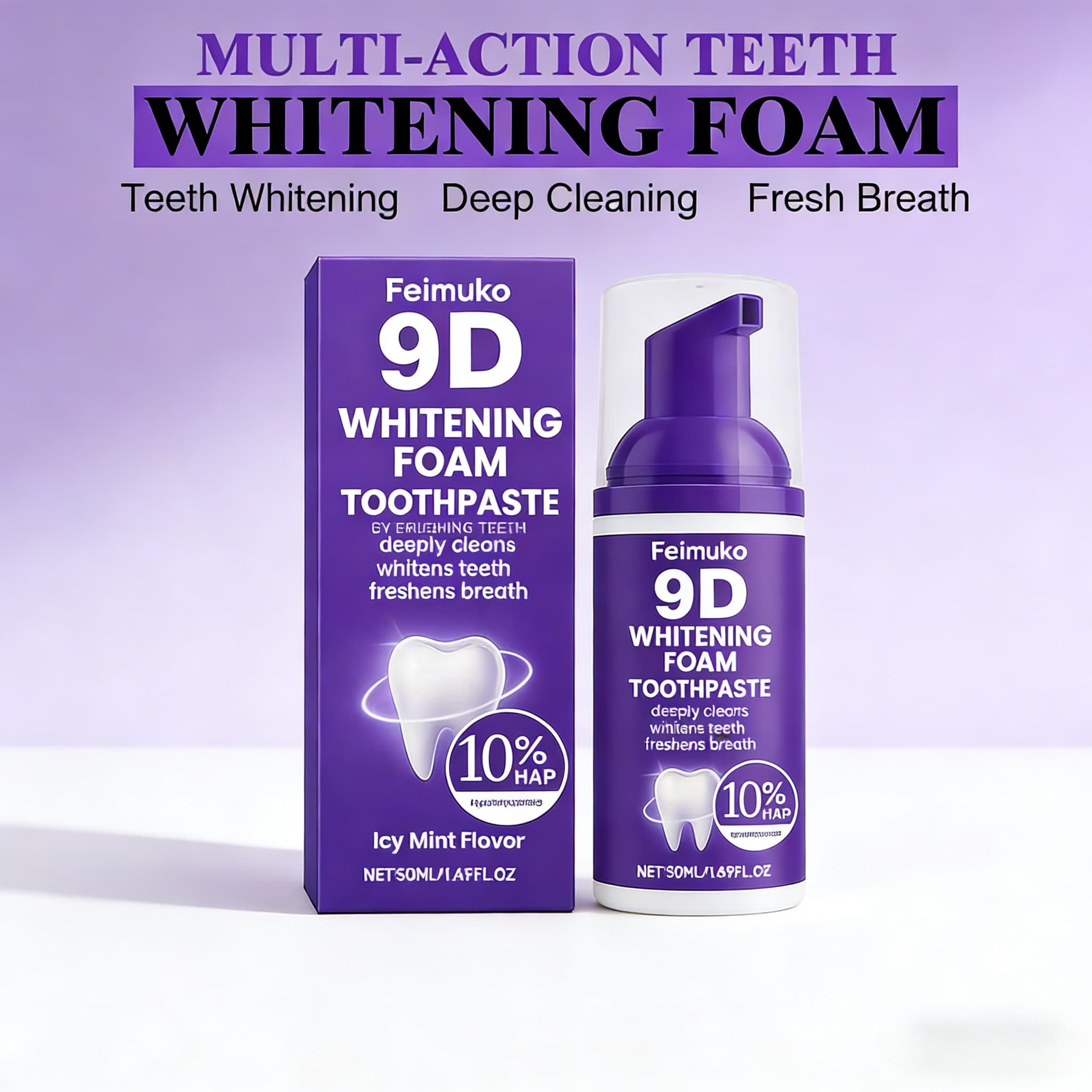 9D Paarse Tand Mousse WHITENIN - Purple Toning Shampoo recensie en prijs