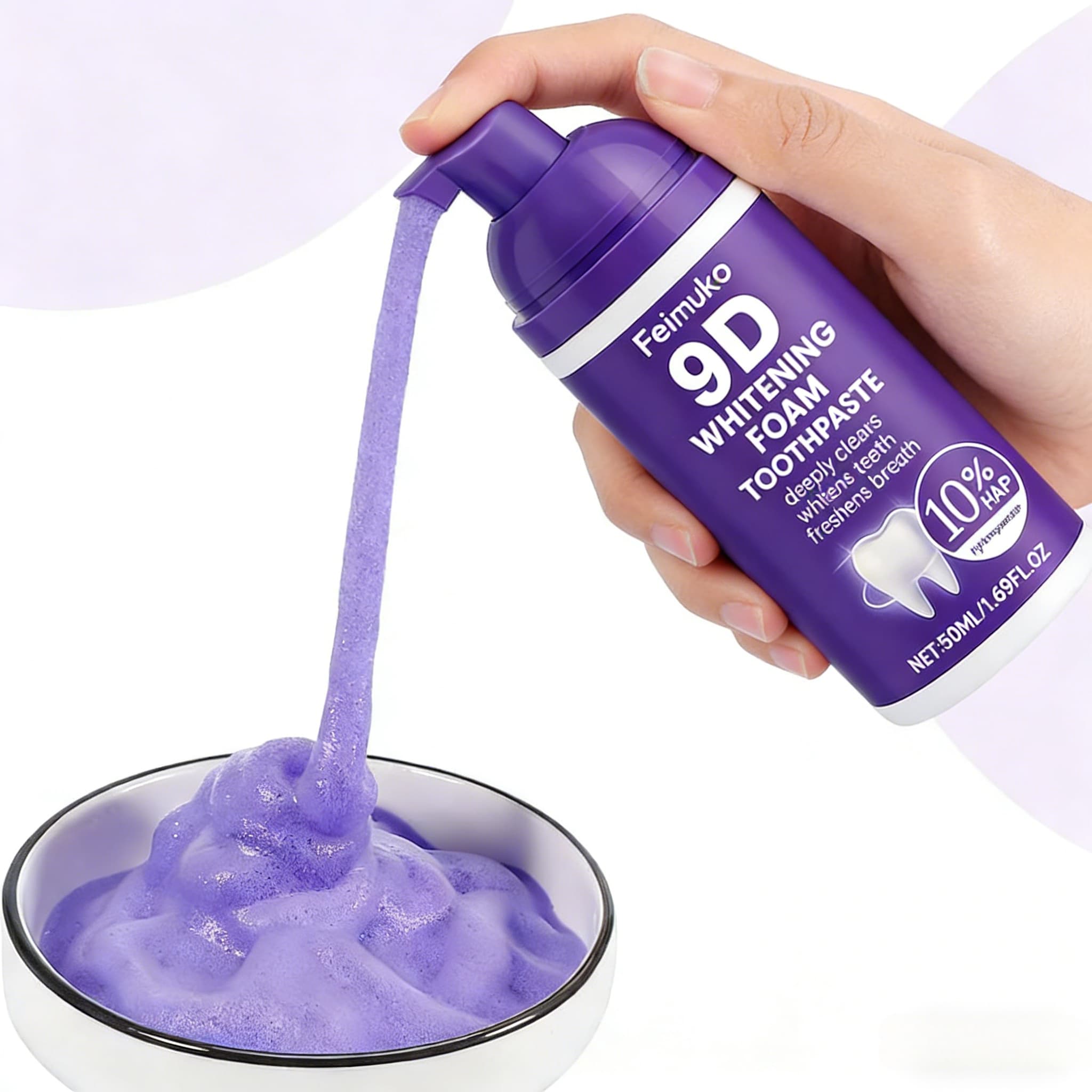9D Paarse Tand Mousse WHITENIN - Purple Toning Shampoo recensie en prijs