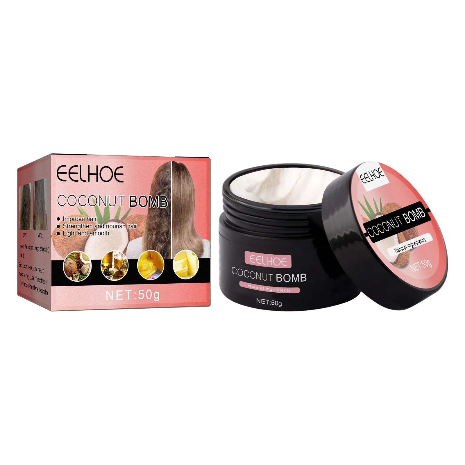 Kokosnoot Voedend Haarmasker V - Hair Care Frizzy Hair recensie en prijs