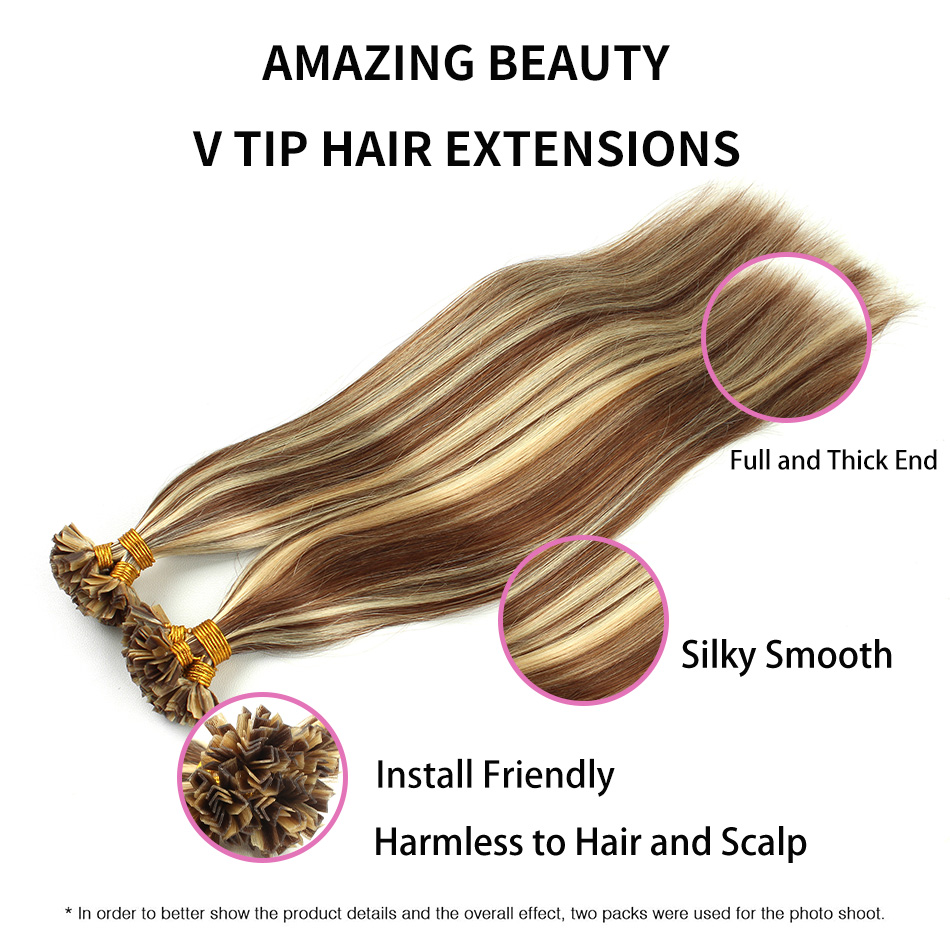 20 inch keratine V-tip haarext - Hair Care Keratin recensie en prijs