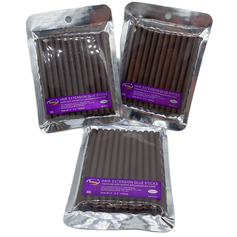 24 STUKS 7.0mm X 10cm Bruine H - Glue Gun Hair recensie en prijs