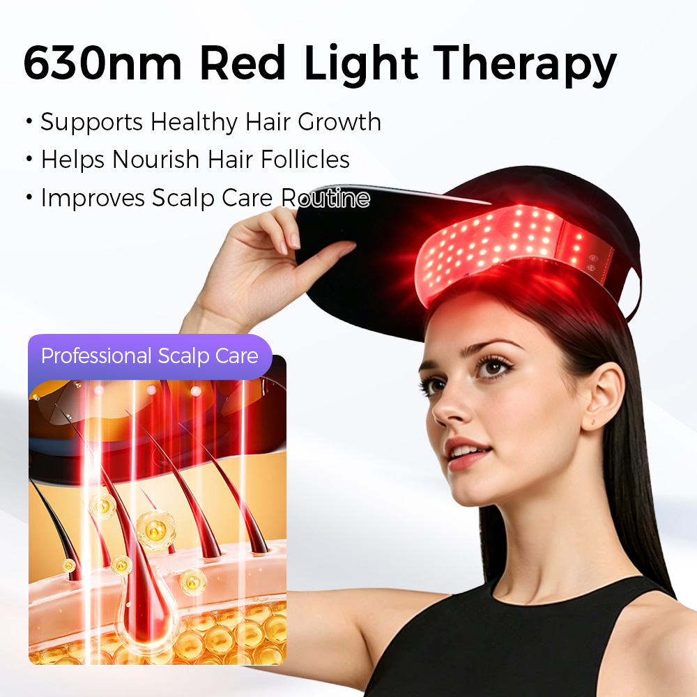 LED Haar Groei Cap Rood Blauw  - Hair Care Frizzy Hair recensie en prijs