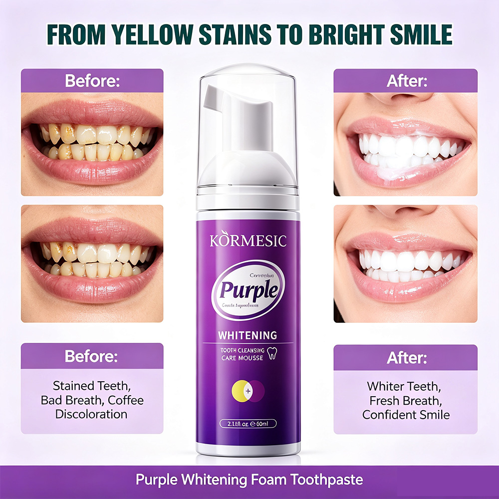 Paarse Whitening Tand Mousse S - Purple Toning Shampoo recensie en prijs